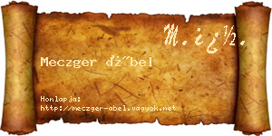 Meczger Ábel névjegykártya